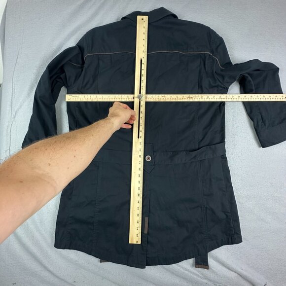 Kenzo Homme Mens Utility Coat XXL 2XL Belted Army black buckle pockets - Picture 9 of 14